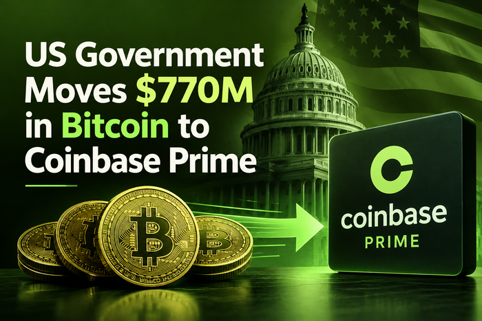 US government moves $770 million in Bitcoin to Coinbase Prime