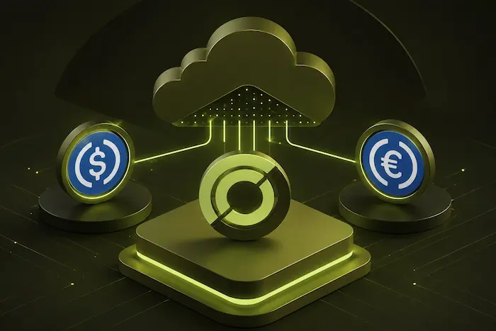 Circle USDC and EURC stablecoins on a cloud payment platform